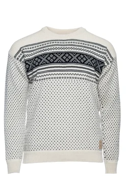 Dale of Norway Rund Hals-Valloy Ullgenser Herre Offwhite/Sort